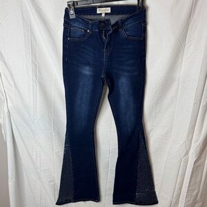 BAMBOO Dark Blue Flare Jeans